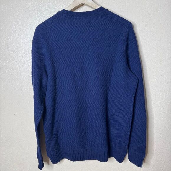 Banana Republic Sweater Men's XL Navy Blue Italian Yarn Wool Blend Knit Pullover - Picture 6 of 6